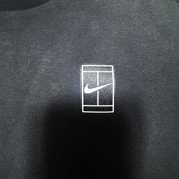 NikeCourt Dri-FIT Tennis Crewneck Sweatshirt Black Men’s Medium - Picture 4 of 11